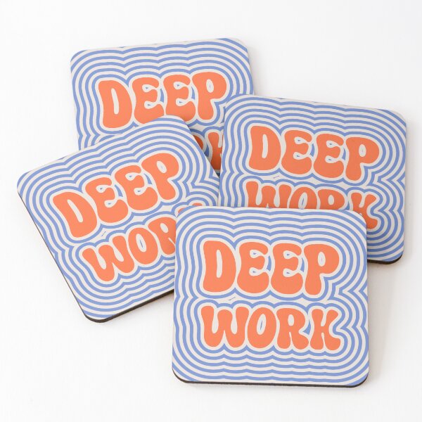 Item preview, deep work in a retro style design and colors.  designed and sold by ninjapineapple.