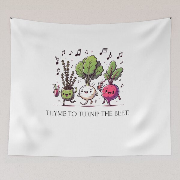 Item preview, Thyme To Turnip The Beet! Funny Gifts For Gardener or Plants Lover designed and sold by Klaudia Kruk.