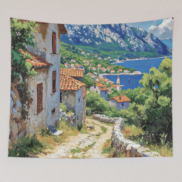 Item preview, Mediterranean escape to a picturesque village by the sea designed and sold by iguananick.