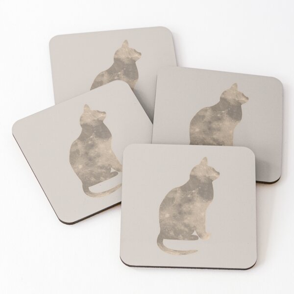 Item preview, Vintage Moon Cat Silhouette designed and sold by wonderxwander.