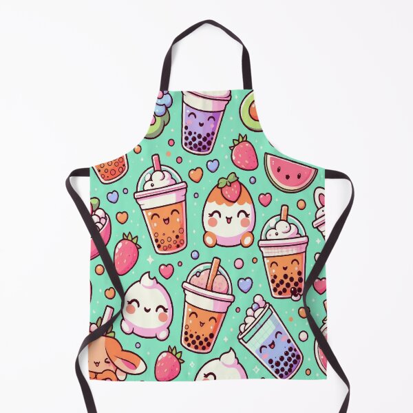 Item preview, Bubble Tea Pattern, cute kawaii designed and sold by asbno19.
