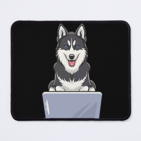 Item preview, Siberian Husky with laptop designed and sold by Blemenowo.