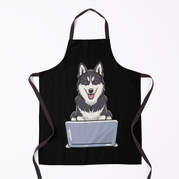 Item preview, Siberian Husky with laptop designed and sold by Blemenowo.