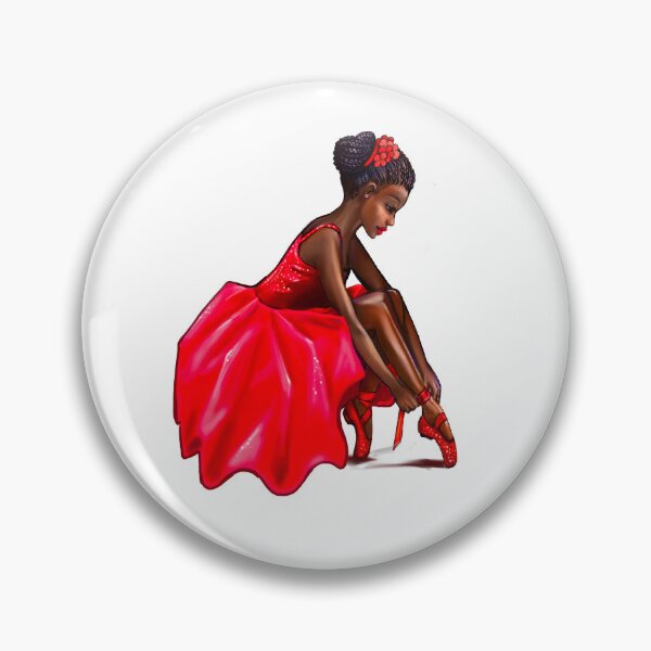 Item preview, Top 10 Best Dance gifts. Ballet Black ballerina with Afro hair Braids lacing pointe shoes - brown ballerina.  designed and sold by Artonmytee.