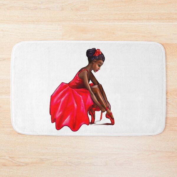 Item preview, Top 10 Best Dance gifts. Ballet Black ballerina with Afro hair Braids lacing pointe shoes - brown ballerina.  designed and sold by Artonmytee.