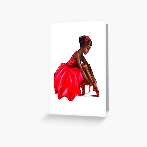 Item preview, Top 10 Best Dance gifts. Ballet Black ballerina with Afro hair Braids lacing pointe shoes - brown ballerina.  designed and sold by Artonmytee.