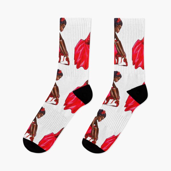 Item preview, Top 10 Best Dance gifts. Ballet Black ballerina with Afro hair Braids lacing pointe shoes - brown ballerina.  designed and sold by Artonmytee.