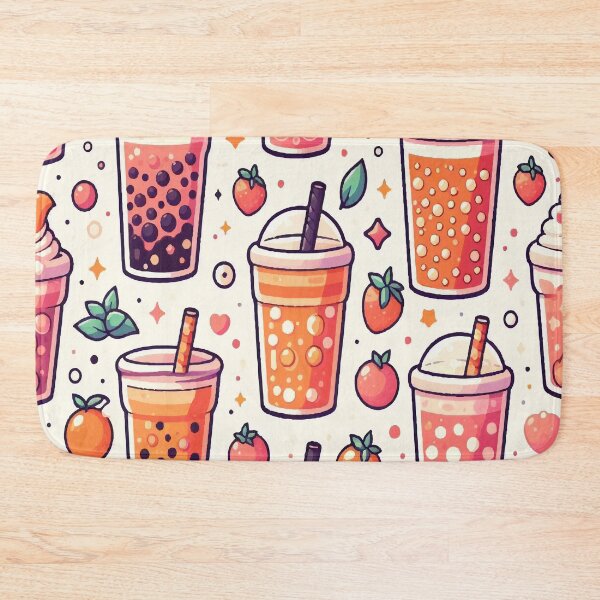 Item preview, Bubble Tea Pattern, cute kawaii designed and sold by asbno19.