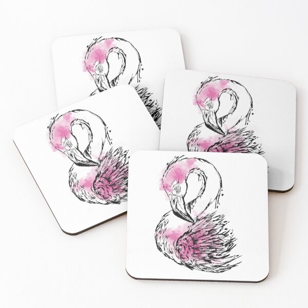 Item preview, Flamingo watercolour painting  designed and sold by AderynValentine.