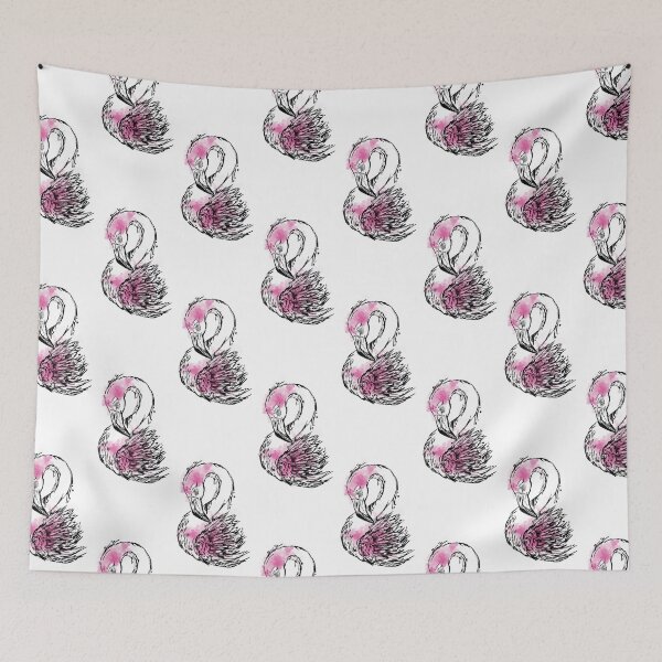 Item preview, Flamingo watercolour painting  designed and sold by AderynValentine.