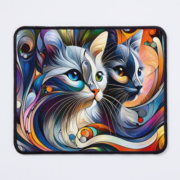 Item preview, Whimsical Whiskers Abstract Portraits of Feline Elegance designed and sold by ArtComixHaven.