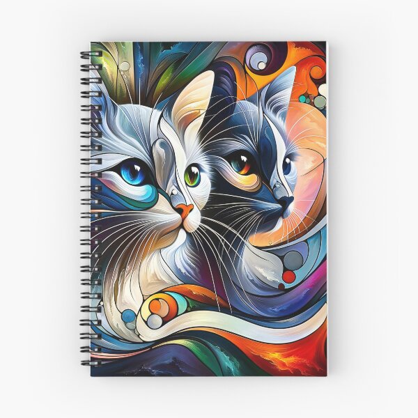 Item preview, Whimsical Whiskers Abstract Portraits of Feline Elegance designed and sold by ArtComixHaven.