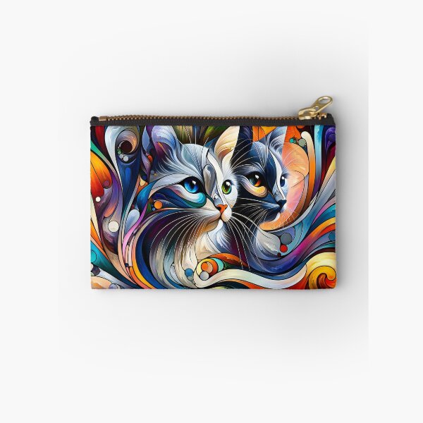 Item preview, Whimsical Whiskers Abstract Portraits of Feline Elegance designed and sold by ArtComixHaven.
