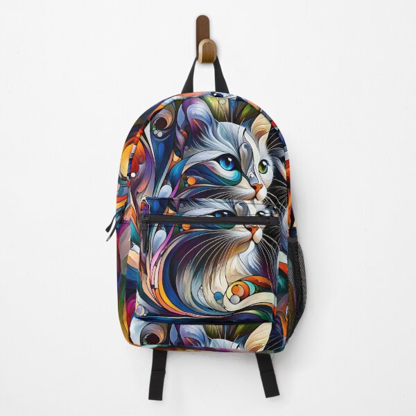 Item preview, Whimsical Whiskers Abstract Portraits of Feline Elegance designed and sold by ArtComixHaven.