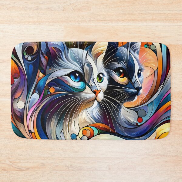 Item preview, Whimsical Whiskers Abstract Portraits of Feline Elegance designed and sold by ArtComixHaven.