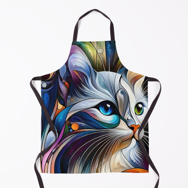 Item preview, Whimsical Whiskers Abstract Portraits of Feline Elegance designed and sold by ArtComixHaven.