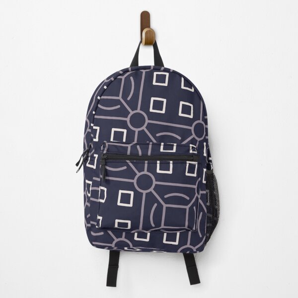 Item preview, Purple White & Grey Connected Geometry Squares & Circles Textile designed and sold by Alchemy-A-La-G.