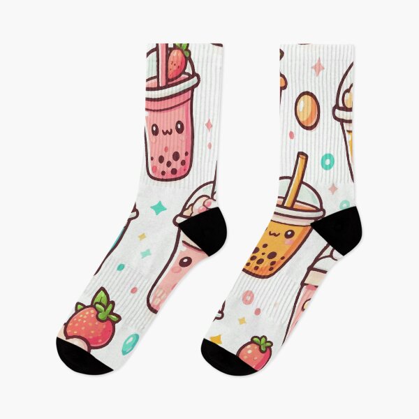 Item preview, Bubble Tea Pattern, cute kawaii designed and sold by asbno19.