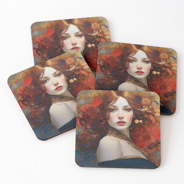 Item preview, Modern Art Noveau Inspired Beauty designed and sold by AM-Fine-Designs.