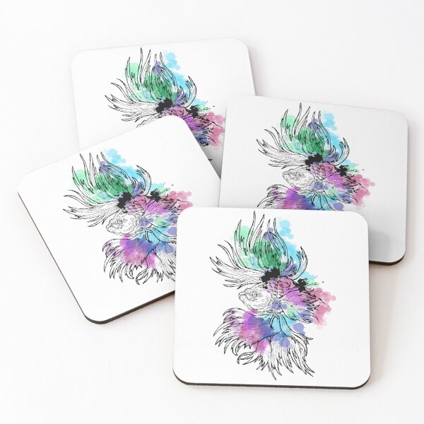 Item preview, Betta fish watercolour  designed and sold by AderynValentine.