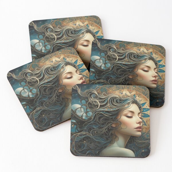 Item preview, Modern Art Noveau Inspired Beauty designed and sold by AM-Fine-Designs.