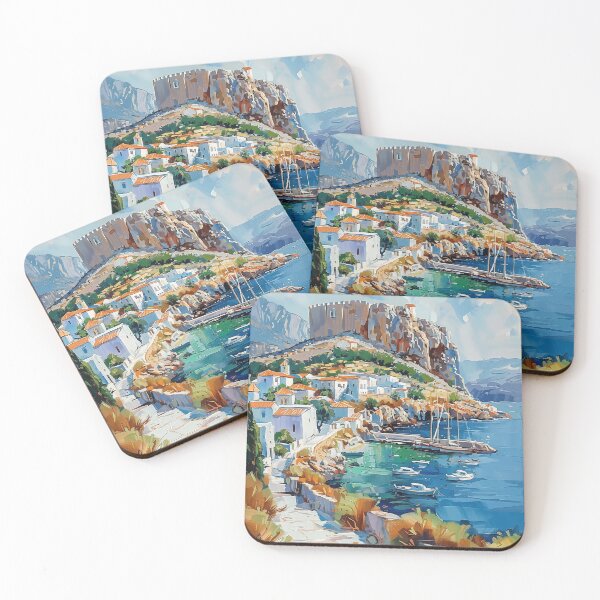 Item preview, Azure Retreat: Acropolis of Lindos View designed and sold by smartart42.