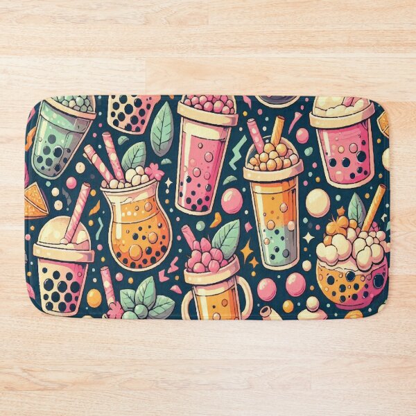 Item preview,  Bubble Tea Pattern, cute kawaii designed and sold by asbno19.