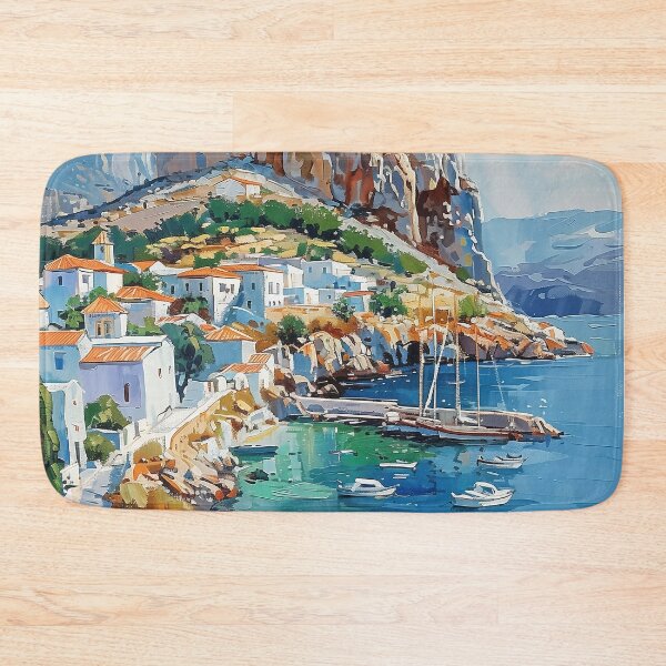 Item preview, Azure Retreat: Acropolis of Lindos View designed and sold by smartart42.
