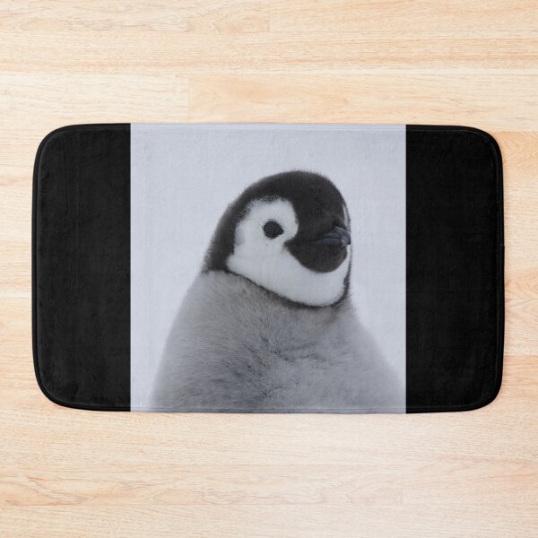 Item preview, Cute Emperor Penguin Chick 1 (Black Background)  designed and sold by SBPenguins.