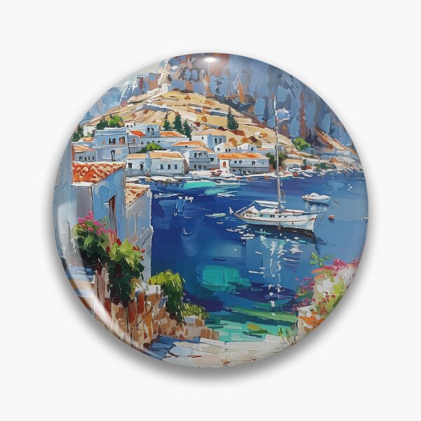Item preview, Grecian Cove: Lindos Town and Harbor designed and sold by smartart42.