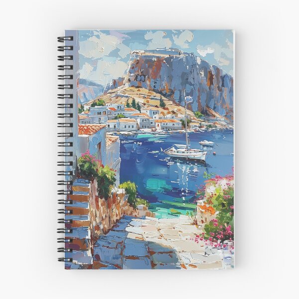 Item preview, Grecian Cove: Lindos Town and Harbor designed and sold by smartart42.