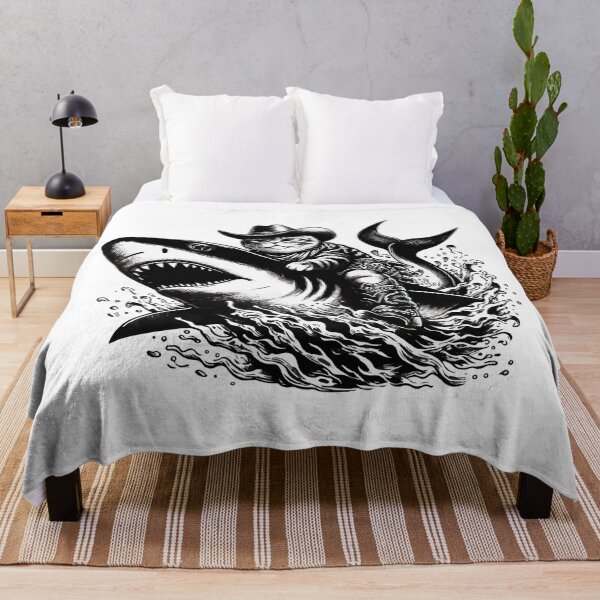 Item preview, Meowdy Texas Cowboy Rodeo Cat Ride On Shark designed and sold by TomFrontierArt.