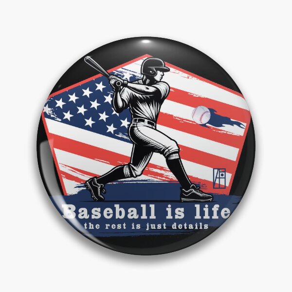 Item preview, USA - American BASEBALL - Baseball is life, the rest is just details - color designed and sold by ArtProjectShop.