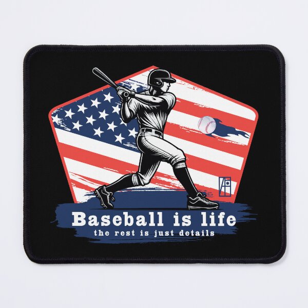 Item preview, USA - American BASEBALL - Baseball is life, the rest is just details - color designed and sold by ArtProjectShop.