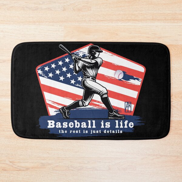 Item preview, USA - American BASEBALL - Baseball is life, the rest is just details - color designed and sold by ArtProjectShop.