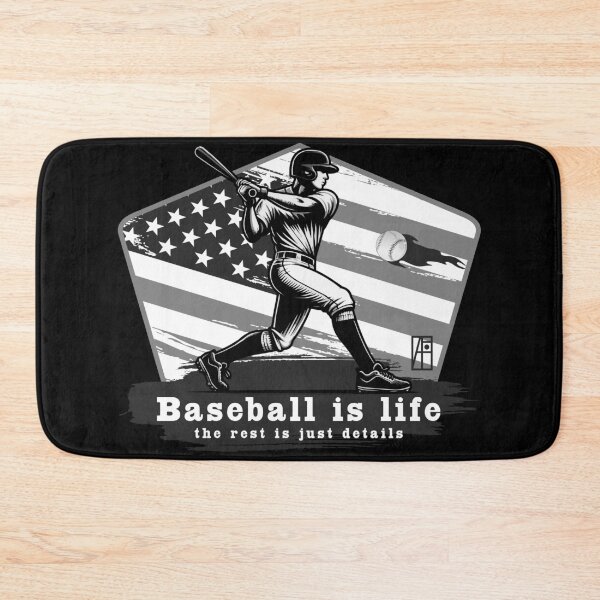 Item preview, USA - American BASEBALL - Baseball is life, the rest is just details - bw designed and sold by ArtProjectShop.
