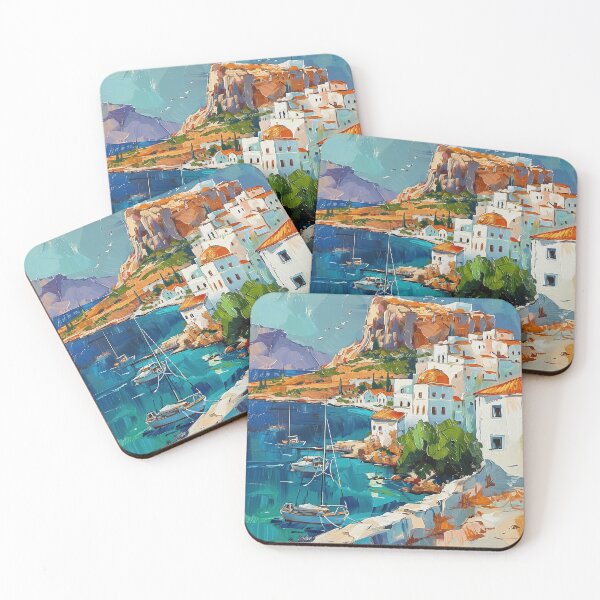 Item preview, Lighthouse Beacon: Lindos Harbor Panorama designed and sold by smartart42.