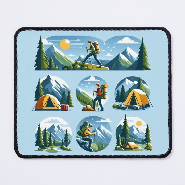Item preview, Animated Hiking, Climbing, Camping Lifestyle designed and sold by Gaborai.
