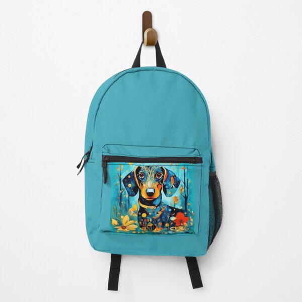 Item preview, Beautiful dachshund dog in a magical mysterious forest with colorful flowers. designed and sold by Natalia-Vlad.