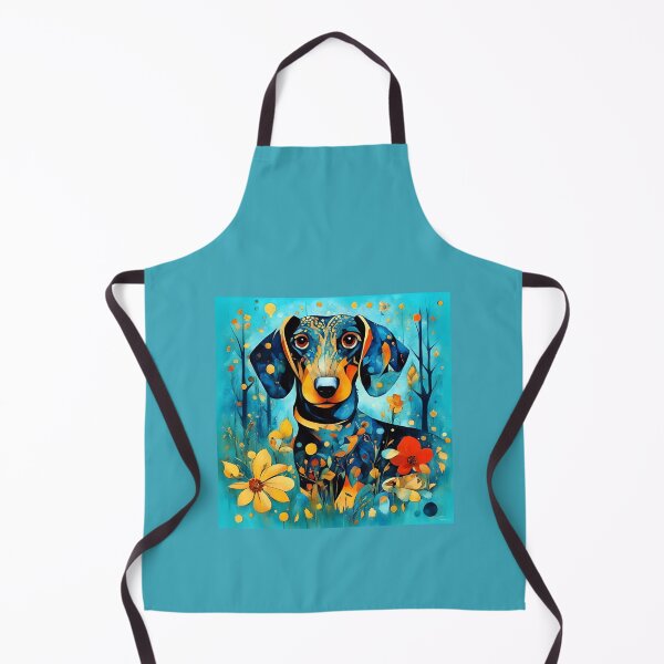 Item preview, Beautiful dachshund dog in a magical mysterious forest with colorful flowers. designed and sold by Natalia-Vlad.