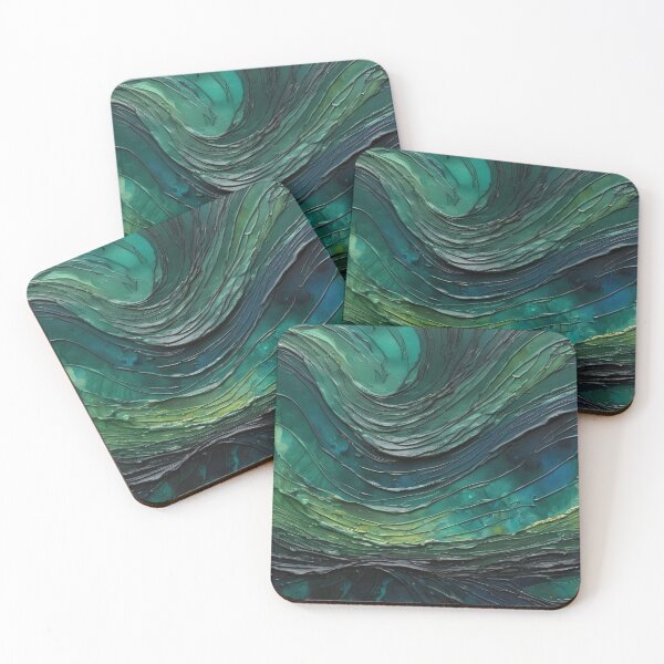 Item preview, Abstract Landscape Painting - Green Blue designed and sold by PixelPunny.