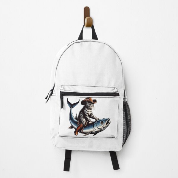 Item preview, Meowdy Texas Cowboy Rodeo Cat Ride On Sardine designed and sold by TomFrontierArt.