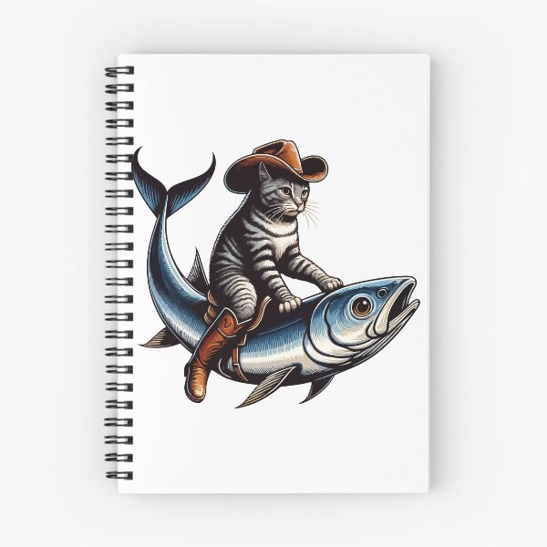 Item preview, Meowdy Texas Cowboy Rodeo Cat Ride On Sardine designed and sold by TomFrontierArt.