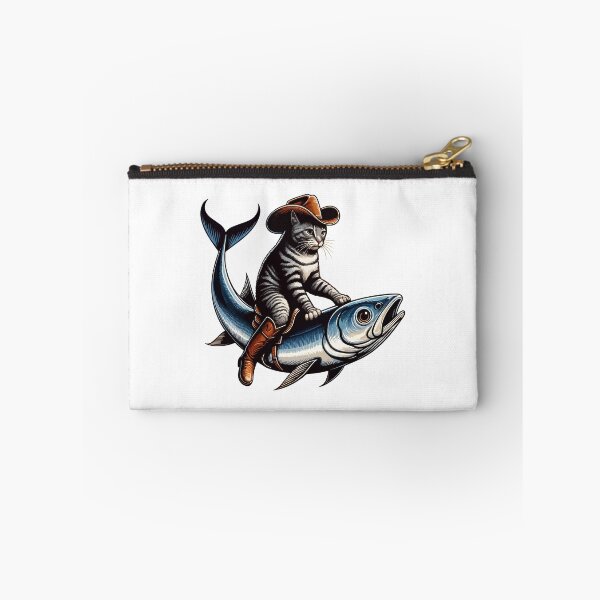 Item preview, Meowdy Texas Cowboy Rodeo Cat Ride On Sardine designed and sold by TomFrontierArt.