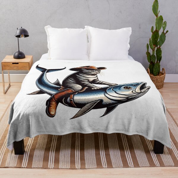 Item preview, Meowdy Texas Cowboy Rodeo Cat Ride On Sardine designed and sold by TomFrontierArt.
