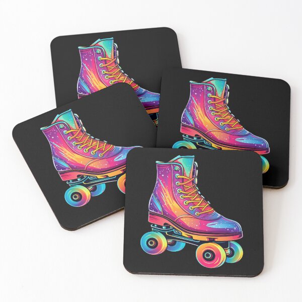 Item preview, Colorful roller skates retro style designed and sold by SmileshareShop.