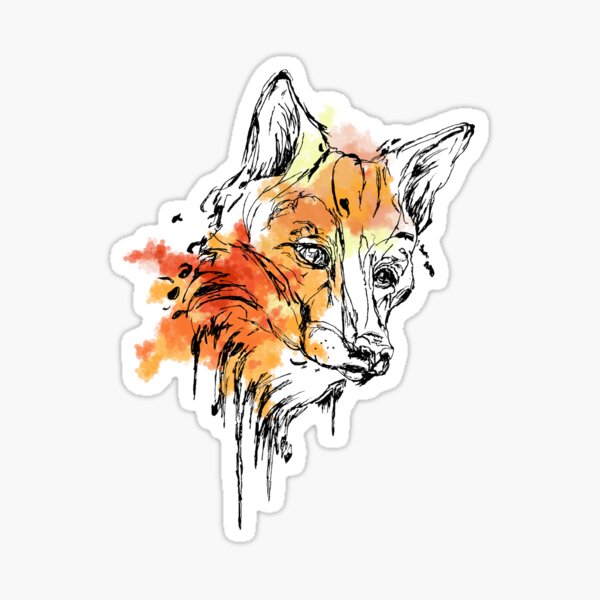 Item preview, Fox watercolour painting  designed and sold by AderynValentine.