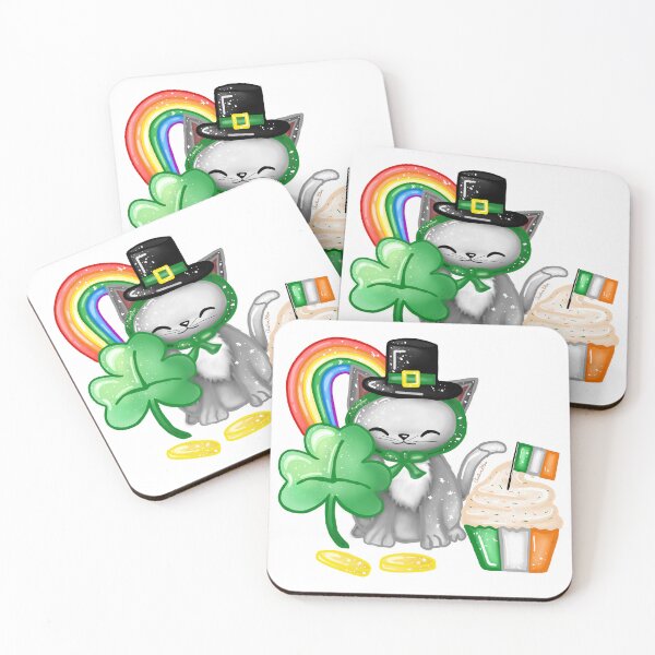 Item preview, St. Patrick's Day Cat designed and sold by Tres Corda Designs.