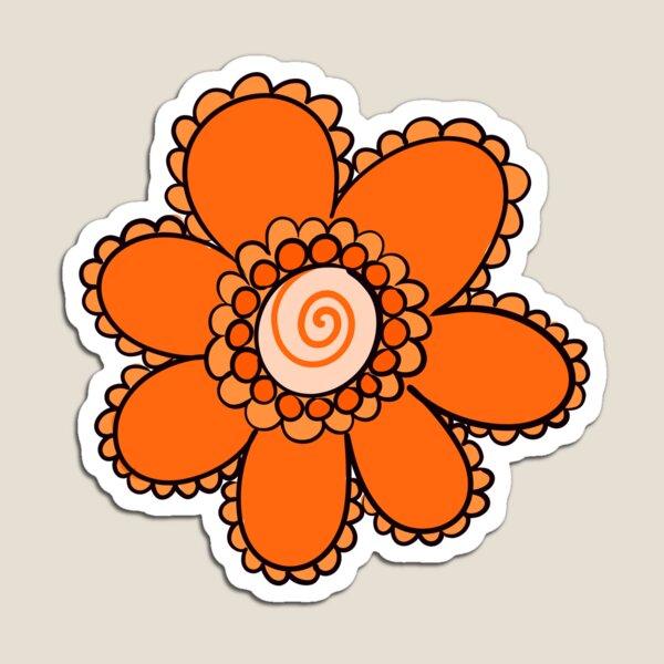 Item preview, Bright Orange and Pink Flowers designed and sold by kindredkrafters.