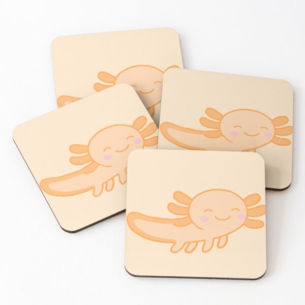 Item preview, Cute pastel orange axolotl designed and sold by ruelia.